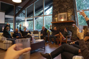 Cheers to a successful company retreat on Bowen Island in Oct 2017